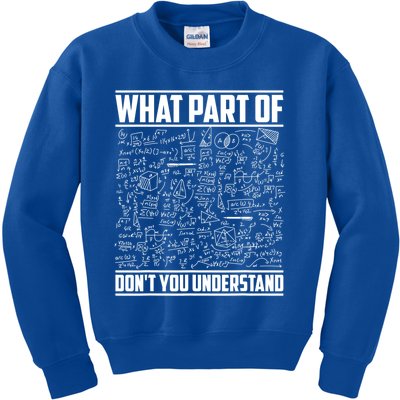 What Part Of Don't You Understand Funny Math Teacher Gift Kids Sweatshirt