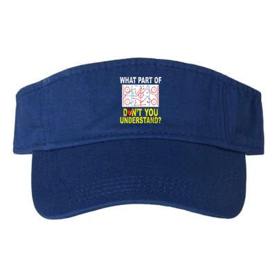 What Part Of You Dont Understand? Funny Ice Hockey Coach Meaningful Gift Valucap Bio-Washed Visor