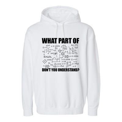 What Part Of Don't You Understand Funny Math Teacher Gift Garment-Dyed Fleece Hoodie