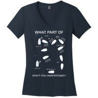 What Part Of Sailing Don't You Understand Captain Sailboat Women's V-Neck T-Shirt