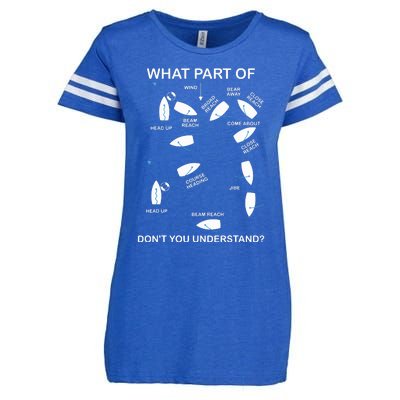 What Part Of Sailing Don't You Understand Captain Sailboat Enza Ladies Jersey Football T-Shirt