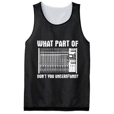 What Part OF You Understand Sound Engineer Sound Guy Mesh Reversible Basketball Jersey Tank