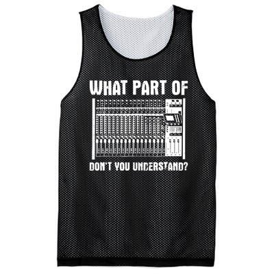 What Part OF You Understand Sound Engineer Sound Guy Mesh Reversible Basketball Jersey Tank