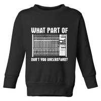 What Part OF You Understand Sound Engineer Sound Guy Toddler Sweatshirt