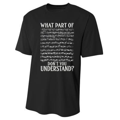 What Part Of The Music Notes You Dont Understand Musician Performance Sprint T-Shirt