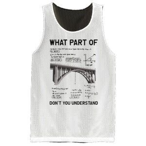 What Part Of DonT You Understand Civil Structural Engineer Mesh Reversible Basketball Jersey Tank