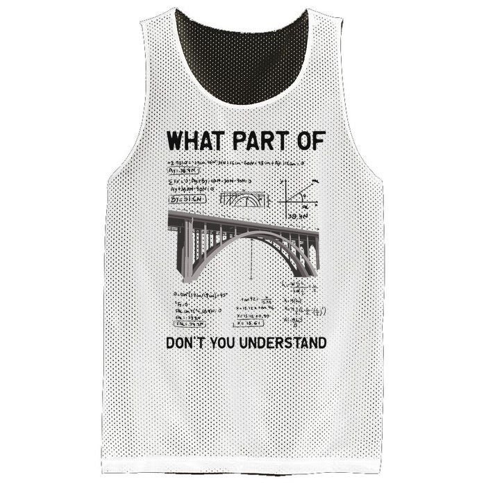 What Part Of DonT You Understand Civil Structural Engineer Mesh Reversible Basketball Jersey Tank