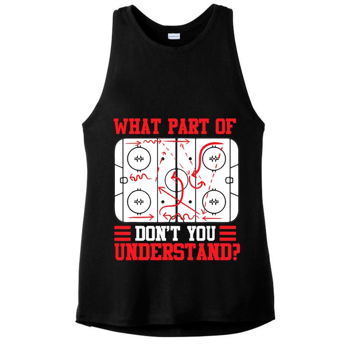 What Part Of Hockey Don't You Understand Hockey Player T Ladies PosiCharge Tri-Blend Wicking Tank