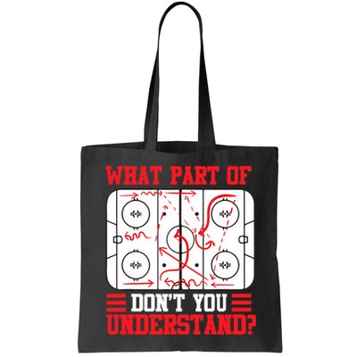 What Part Of Hockey Don't You Understand Hockey Player T Bag