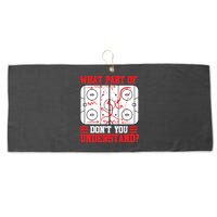 What Part Of Hockey Don't You Understand Hockey Player T Large Microfiber Waffle Golf Towel