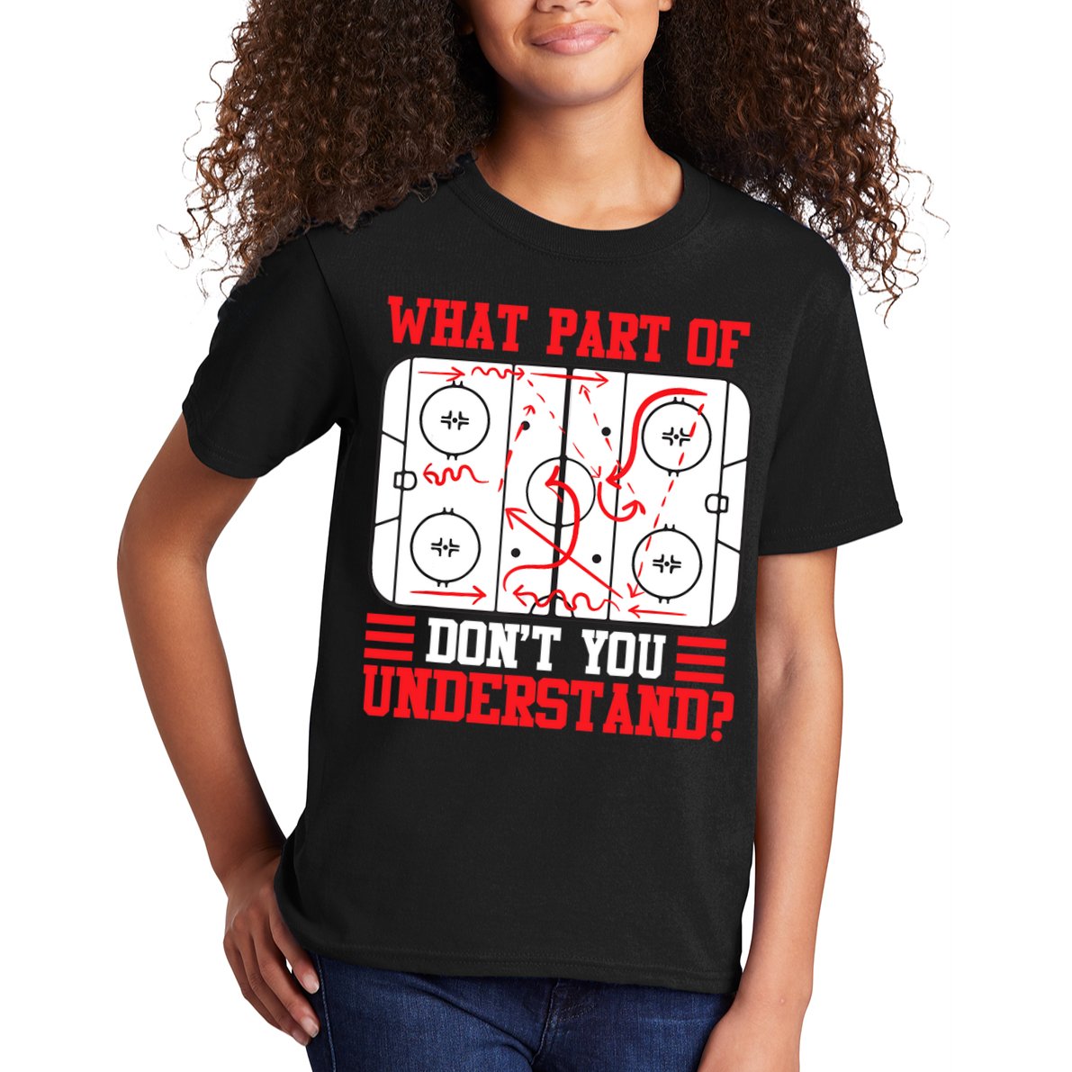 What Part Of Hockey Don't You Understand Hockey Player T Kids T-Shirt
