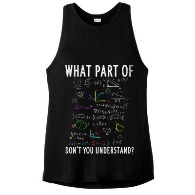 What part of don't you understand for math teacher Ladies PosiCharge Tri-Blend Wicking Tank