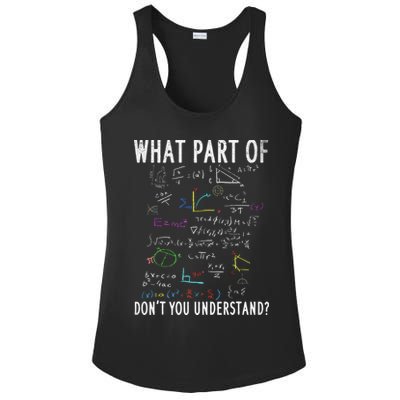 What part of don't you understand for math teacher Ladies PosiCharge Competitor Racerback Tank