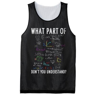 What part of don't you understand for math teacher Mesh Reversible Basketball Jersey Tank