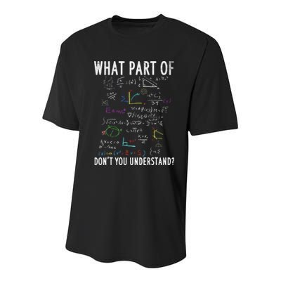 What part of don't you understand for math teacher Youth Performance Sprint T-Shirt