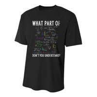 What part of don't you understand for math teacher Youth Performance Sprint T-Shirt