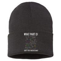 What part of don't you understand for math teacher Sustainable Knit Beanie