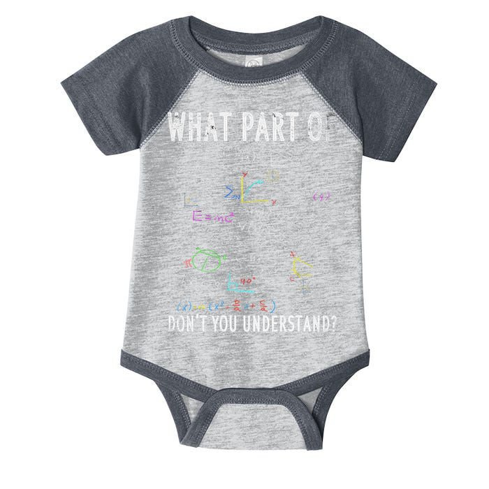 What part of don't you understand for math teacher Infant Baby Jersey Bodysuit