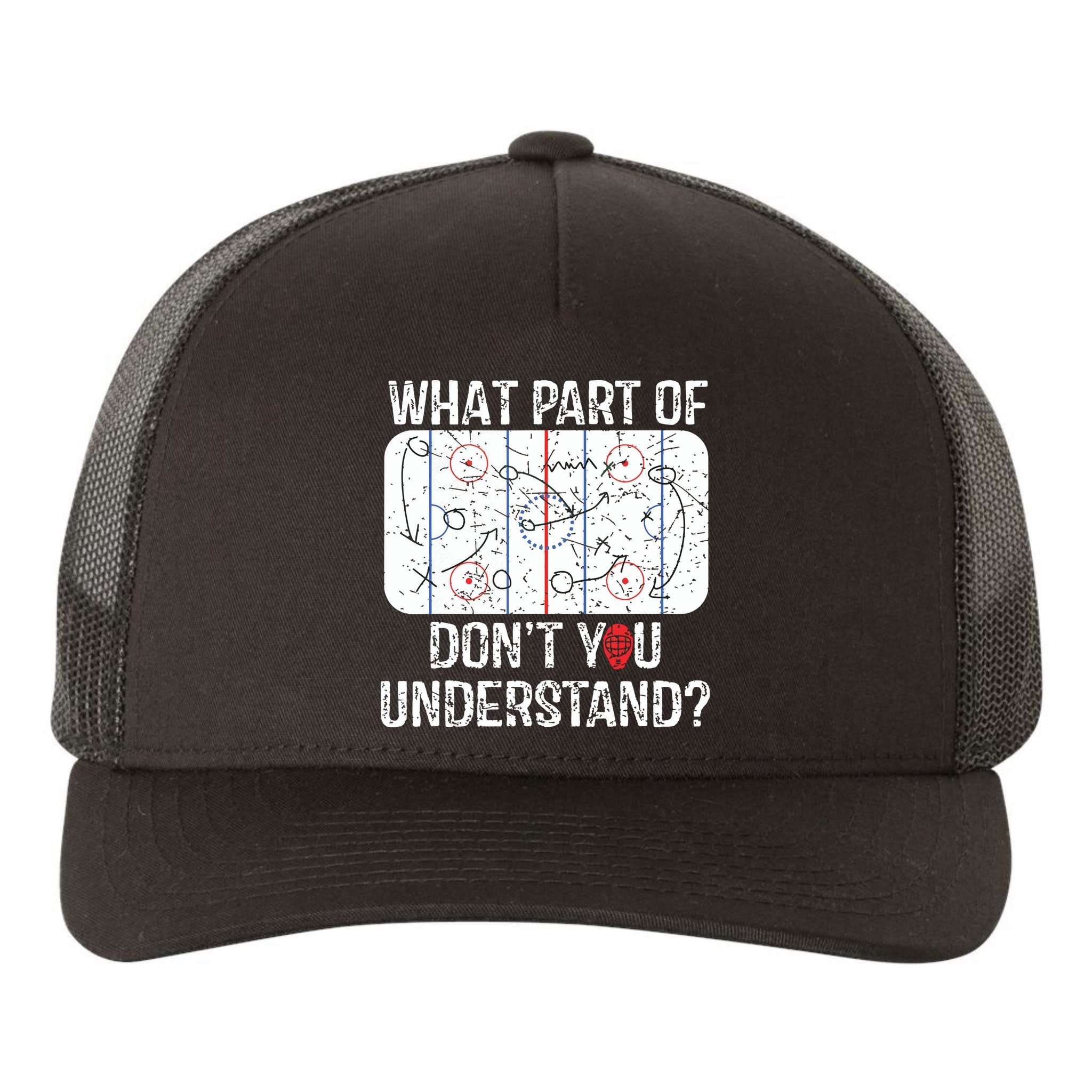 What Part Of Dont You Understand Funny Hockey Mom Dad Coach Yupoong Adult 5-Panel Trucker Hat