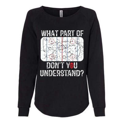 What Part Of Dont You Understand Funny Hockey Mom Dad Coach Womens California Wash Sweatshirt