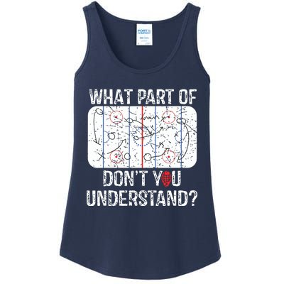 What Part Of Dont You Understand Funny Hockey Mom Dad Coach Ladies Essential Tank