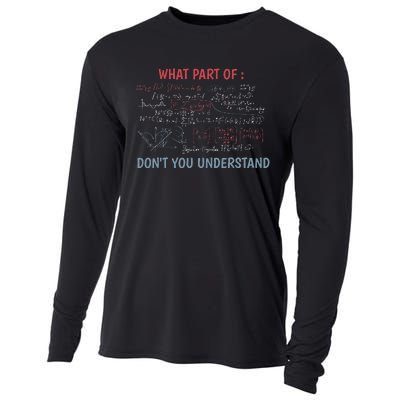 What Part Of Don't You Understand Funny Math Teacher Cooling Performance Long Sleeve Crew