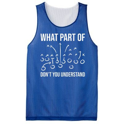 What Part Of Football Dont You Understand Funny Mesh Reversible Basketball Jersey Tank