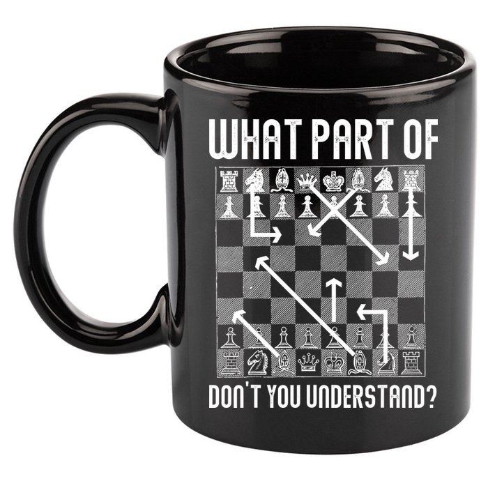 What Part Of Don't You Understand Funny Chess 11oz C Handle Ceramic Mug