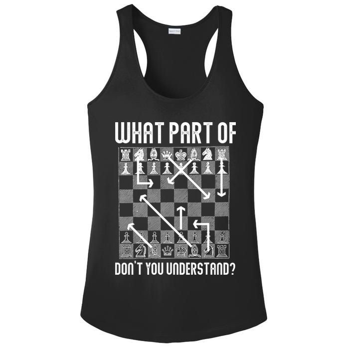 What Part Of Don't You Understand Funny Chess Ladies PosiCharge Competitor Racerback Tank