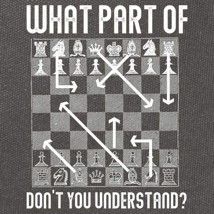 What Part Of Don't You Understand Funny Chess Cotton Canvas Backpack