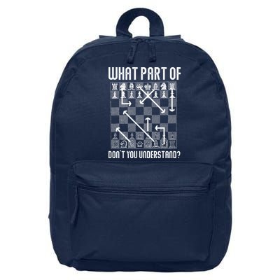What Part Of Don't You Understand Funny Chess 16 in Basic Backpack