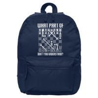 What Part Of Don't You Understand Funny Chess 16 in Basic Backpack