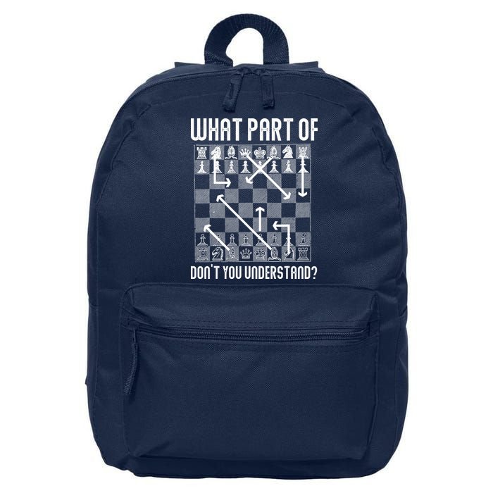 What Part Of Don't You Understand Funny Chess 16 in Basic Backpack