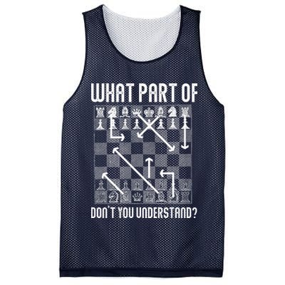 What Part Of Don't You Understand Funny Chess Mesh Reversible Basketball Jersey Tank