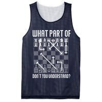 What Part Of Don't You Understand Funny Chess Mesh Reversible Basketball Jersey Tank