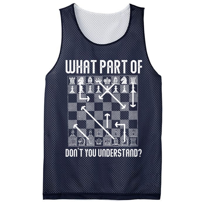 What Part Of Don't You Understand Funny Chess Mesh Reversible Basketball Jersey Tank
