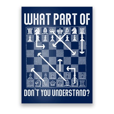 What Part Of Don't You Understand Funny Chess Poster