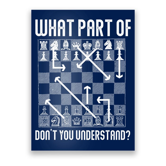 What Part Of Don't You Understand Funny Chess Poster