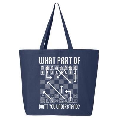 What Part Of Don't You Understand Funny Chess 25L Jumbo Tote