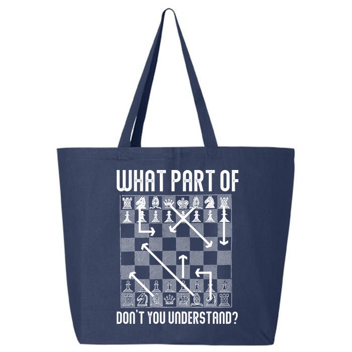 What Part Of Don't You Understand Funny Chess 25L Jumbo Tote