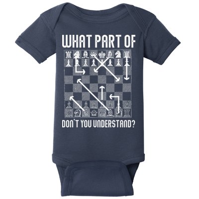 What Part Of Don't You Understand Funny Chess Baby Bodysuit