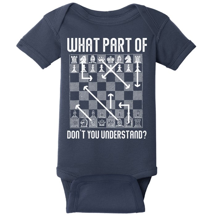 What Part Of Don't You Understand Funny Chess Baby Bodysuit