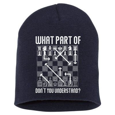 What Part Of Don't You Understand Funny Chess Short Acrylic Beanie