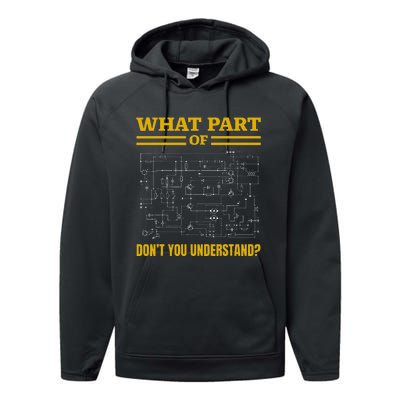 What Part Of Dont You Understand Funny Electrician Performance Fleece Hoodie