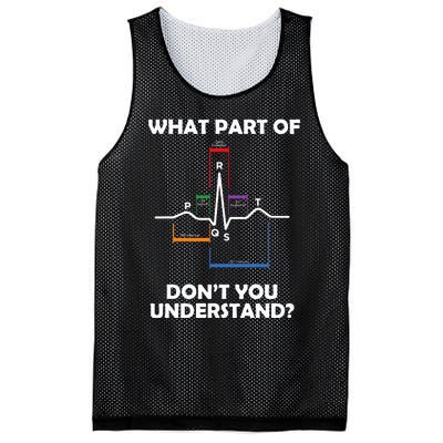 What Part Of Pqrst DonT You Understand Cardiac Doctor Nurse Mesh Reversible Basketball Jersey Tank