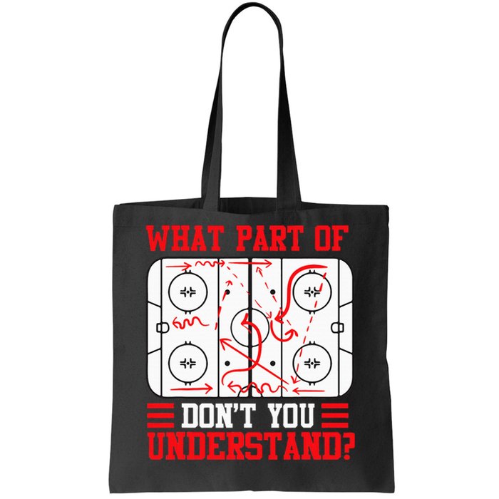 What Part Of Hockey DonT You Understand Hockey Player Tote Bag