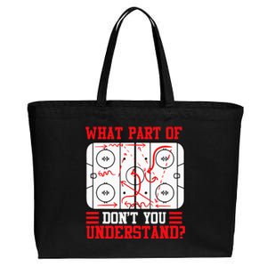 What Part Of Hockey DonT You Understand Hockey Player Cotton Canvas Jumbo Tote