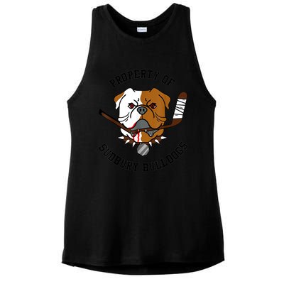 Women Property Of Sudbury Bulldog Funny Ladies PosiCharge Tri-Blend Wicking Tank