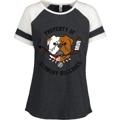 Women Property Of Sudbury Bulldog Funny Enza Ladies Jersey Colorblock Tee