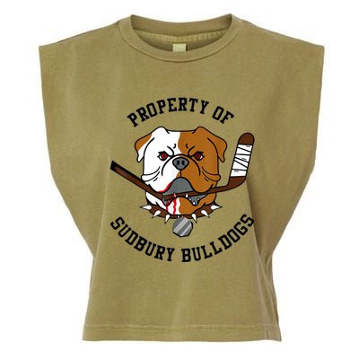 Women Property Of Sudbury Bulldog Funny Garment-Dyed Women's Muscle Tee